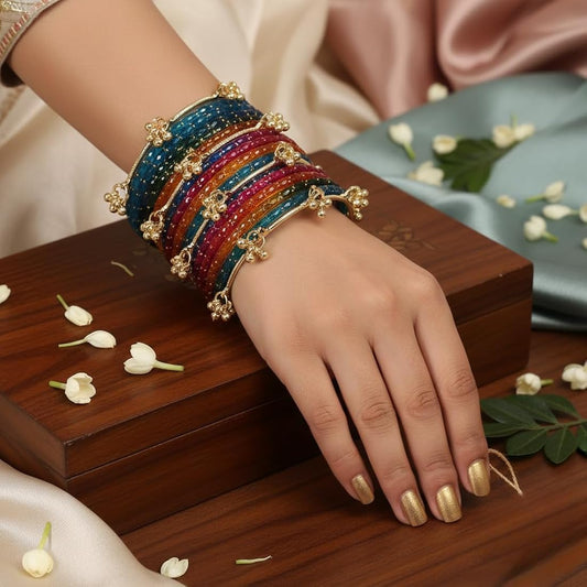 Trending Kashmiri Bangles Gunghroo Style ( 12 Simple + 4 Ghungroo Banges )